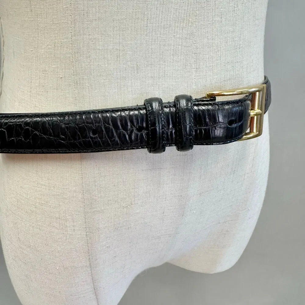 Lauren Ralph Lauren Logo Reversible Black Leather Belt Size‎ Large/X Large